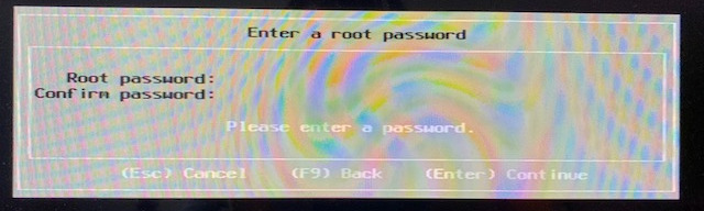 Prompting for a root password